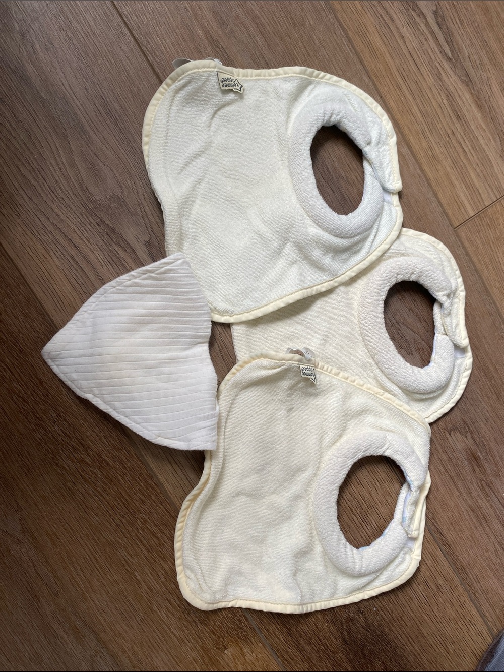 Organic yellow/ Cream Terry Bibs - 3-Pack by